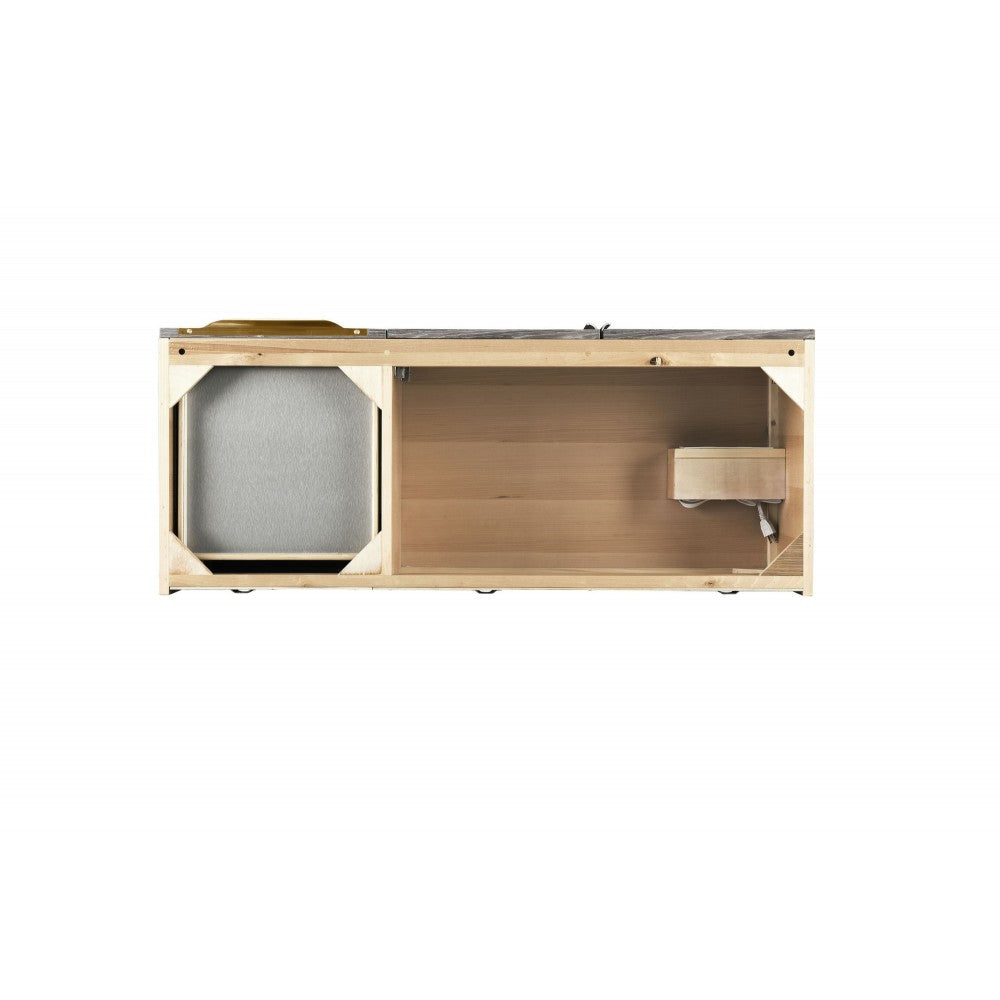 Mercer Island 48" Single Vanity, Ash Gray, Radiant Gold