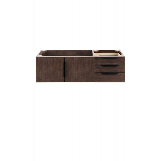 Mercer Island 48" Single Vanity, Coffee Oak, Matte Black
