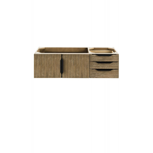 Mercer Island 48" Single Vanity, Latte Oak, Matte Black