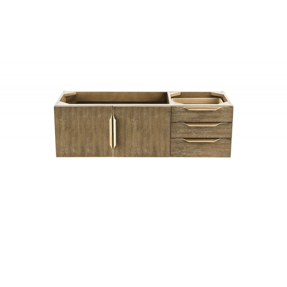 Mercer Island 48" Single Vanity, Latte Oak, Radiant Gold