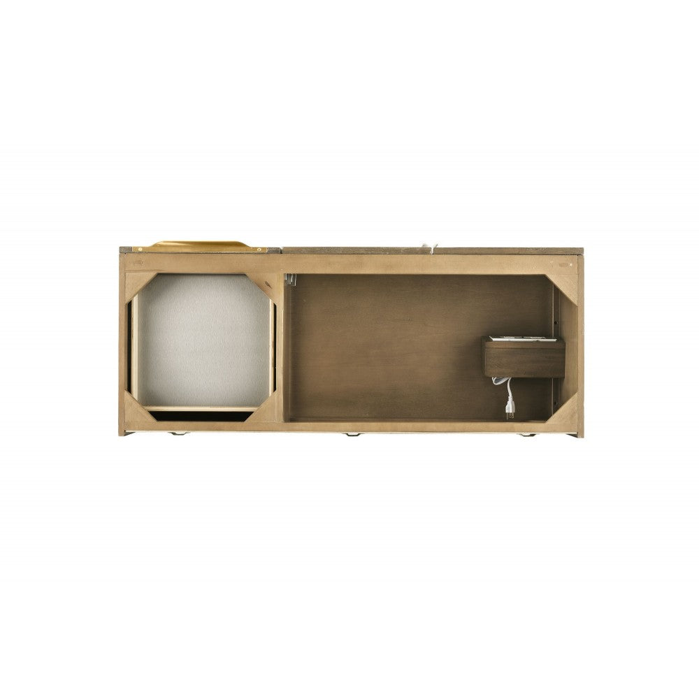 Mercer Island 48" Single Vanity, Latte Oak, Radiant Gold