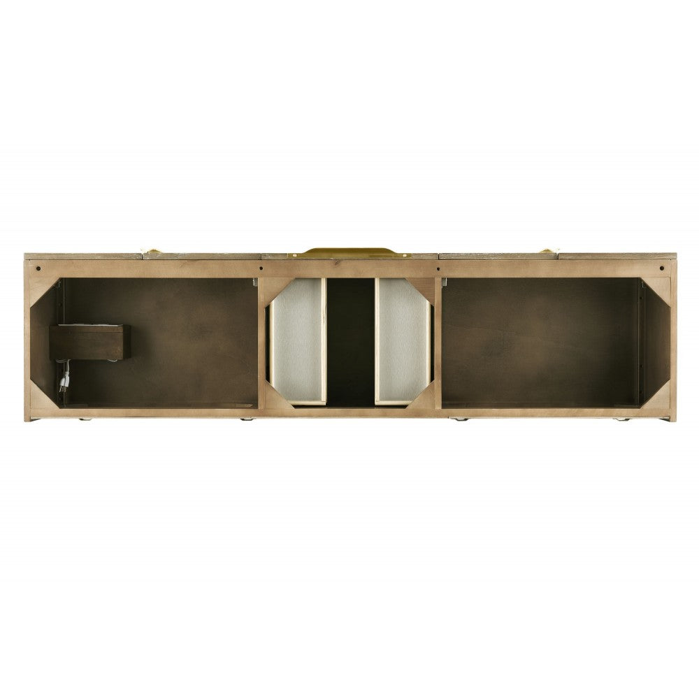 Mercer Island 72" Single Vanity, Latte Oak, Radiant Gold