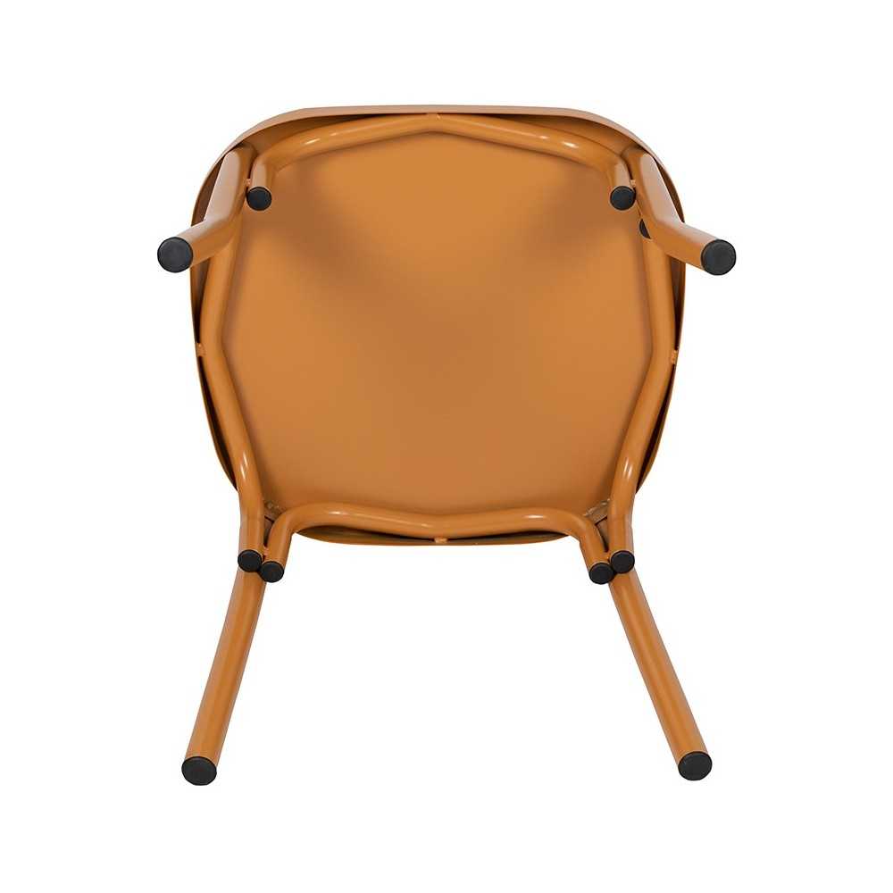Metal Cross Back Chair (Natural)