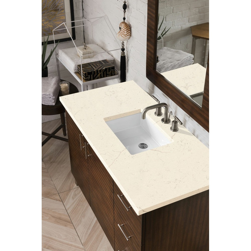Metropolitan 48" Single Vanity American Walnut w/ 3 CM Eternal Marfil Quartz Top