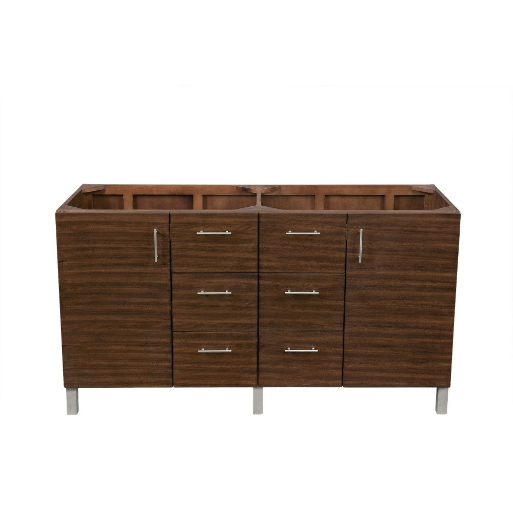 Metropolitan 60" Double Vanity, American Walnut
