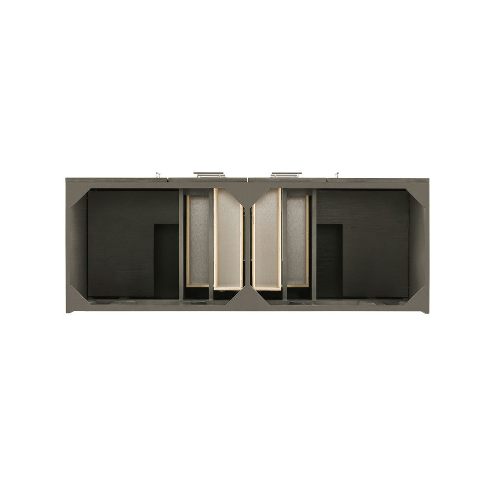 Metropolitan 60" Double Vanity, Silver Oak