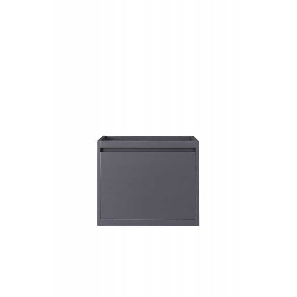 Milan 23.6" Single Vanity Cabinet, Modern Gray Glossy