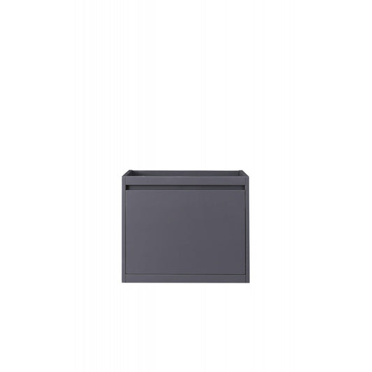 Milan 23.6" Single Vanity Cabinet, Modern Gray Glossy