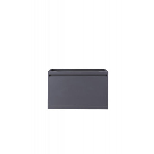 Milan 31.5" Single Vanity Cabinet, Modern Gray Glossy