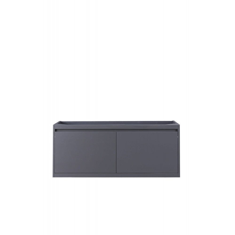 Milan 47.3" Single Vanity Cabinet, Modern Gray Glossy