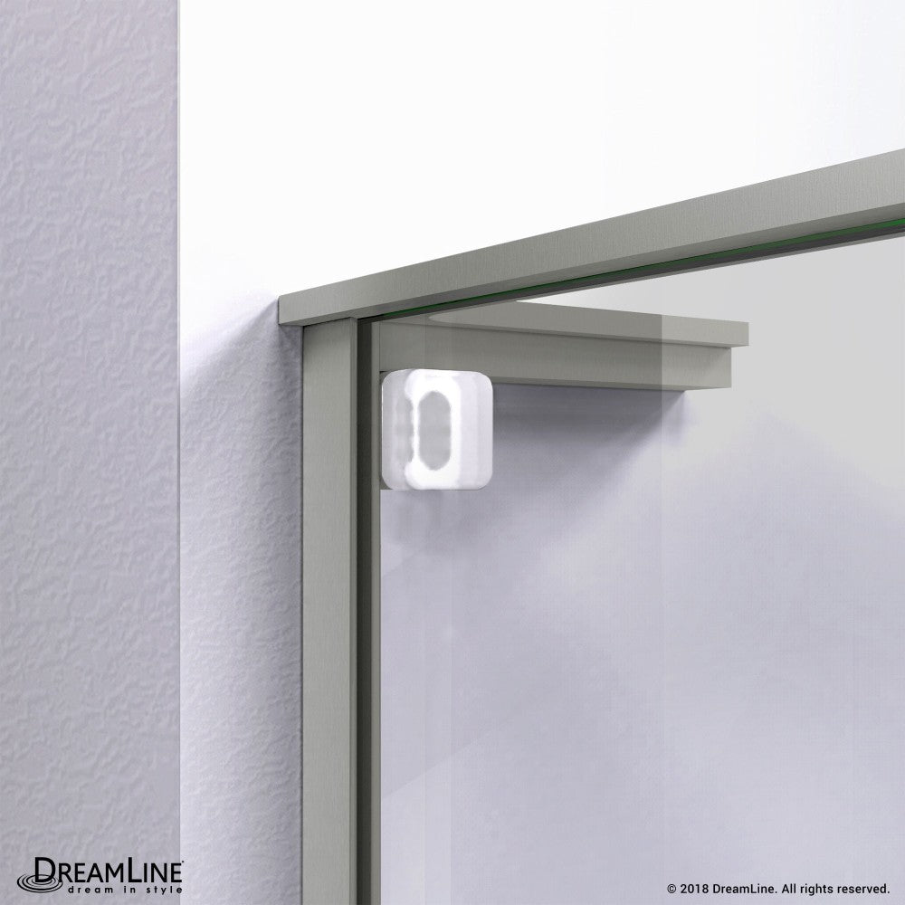 Mirage-Z 44-48 in. W x 72 in. H Frameless Sliding Shower Door in Brushed Nickel