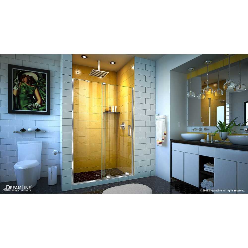 Mirage-Z 44-48 in. W x 72 in. H Frameless Sliding Shower Door in Chrome