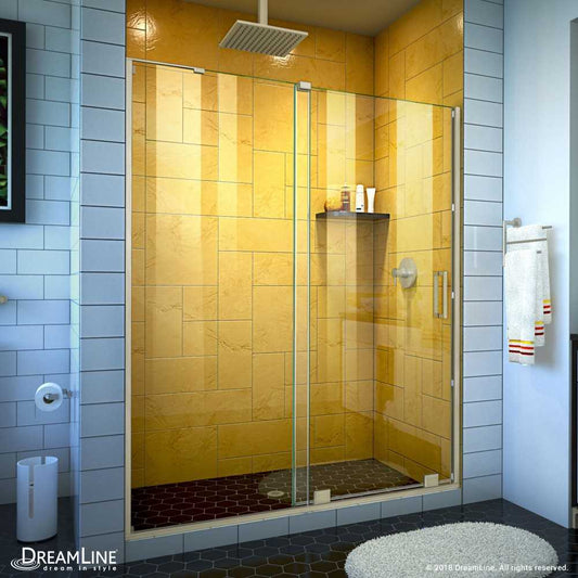 Mirage-Z 50-54 in. W x 72 in. H Frameless Sliding Shower Door in Brushed Nickel