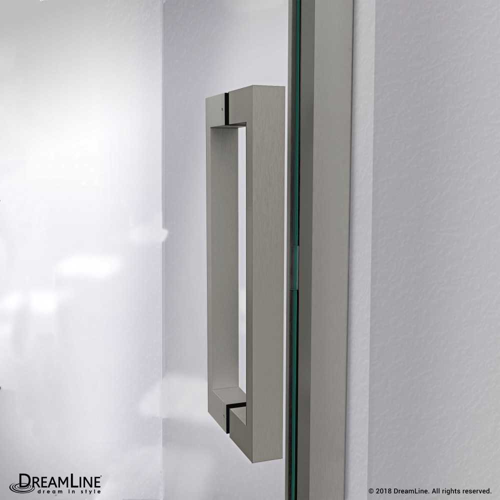 Mirage-Z 50-54 in. W x 72 in. H Frameless Sliding Shower Door in Brushed Nickel