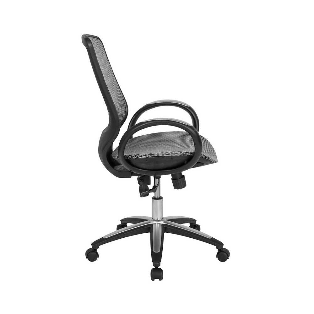 Newton Mid-Back Ergonomic Office Chair with Contemporary Mesh Design in Gray