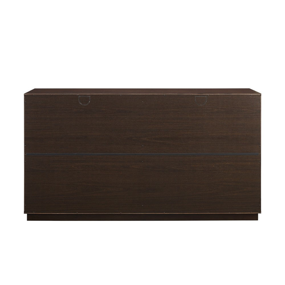 Noah 62" Framed 4 Door Sideboard - Dark Brown Oak