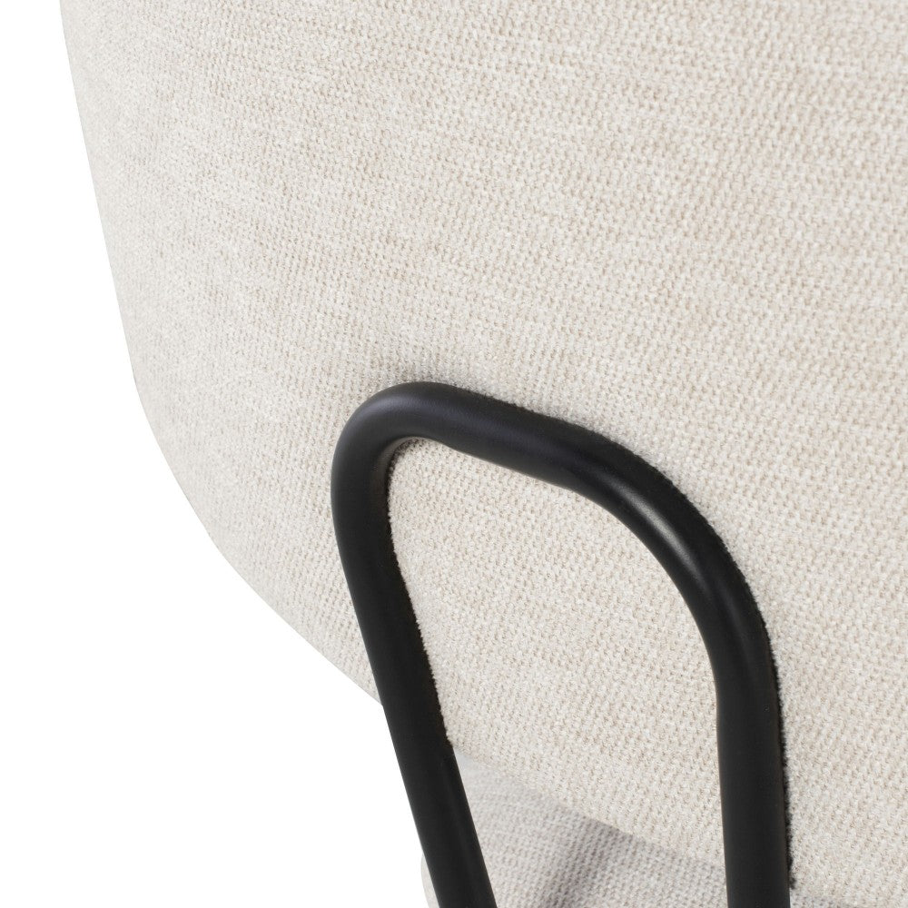 Ofelia Parchment Fabric Dining Chair