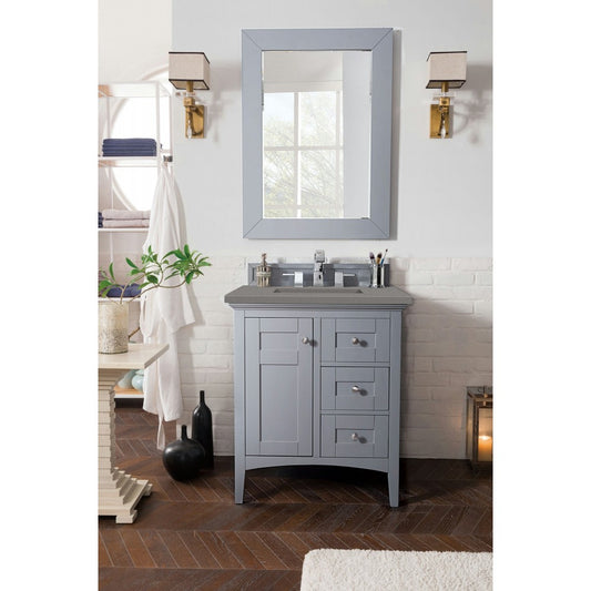 Palisades 30" Single Vanity, Silver Gray, w/ 3 CM Gray Expo Quartz Top