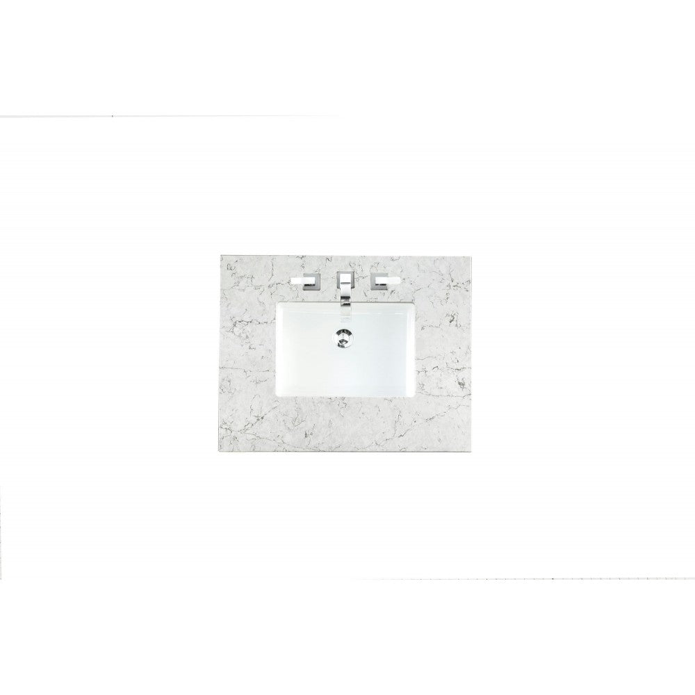 Palisades 30" Single Vanity Silver Gray w/ 3 CM Eternal Jasmine Pearl Quartz Top