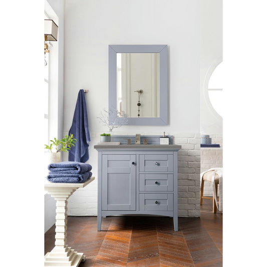Palisades 36" Single Vanity, Silver Gray, w/ 3 CM Gray Expo Quartz Top