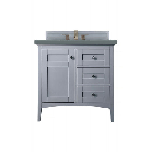 Palisades 36" Single Vanity, Silver Gray, w/ 3 CM Cala Blue Quartz Top