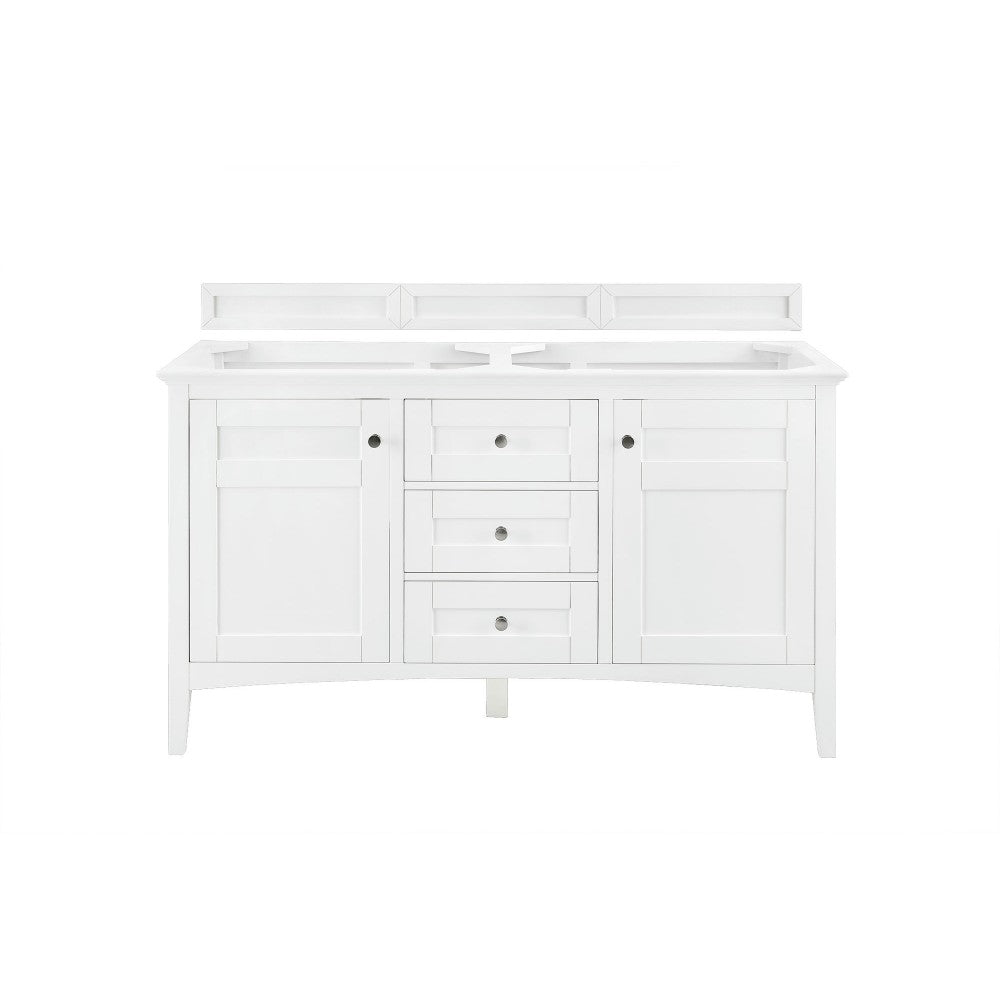 Palisades 60" Double Vanity, Bright White