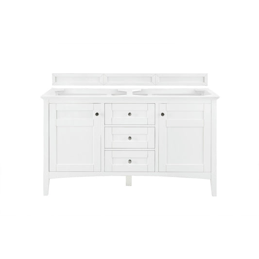 Palisades 60" Double Vanity, Bright White