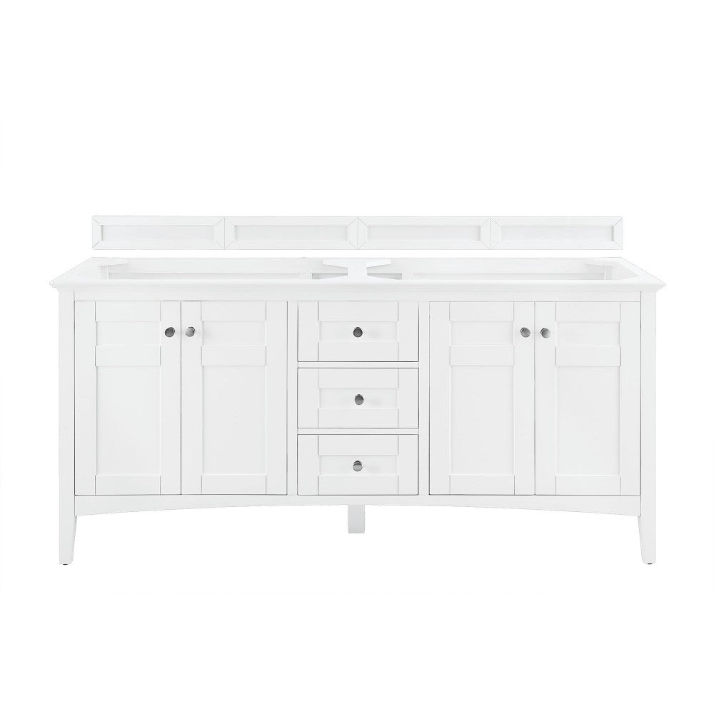 Palisades 72" Double Vanity, Bright White
