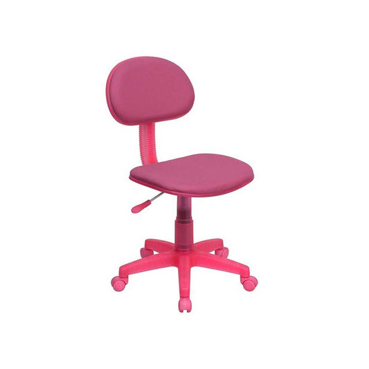 Pink Fabric Swivel Task Office Chair