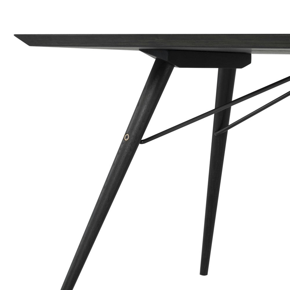 Piper Ebonized Wood Dining Table, HGSR718