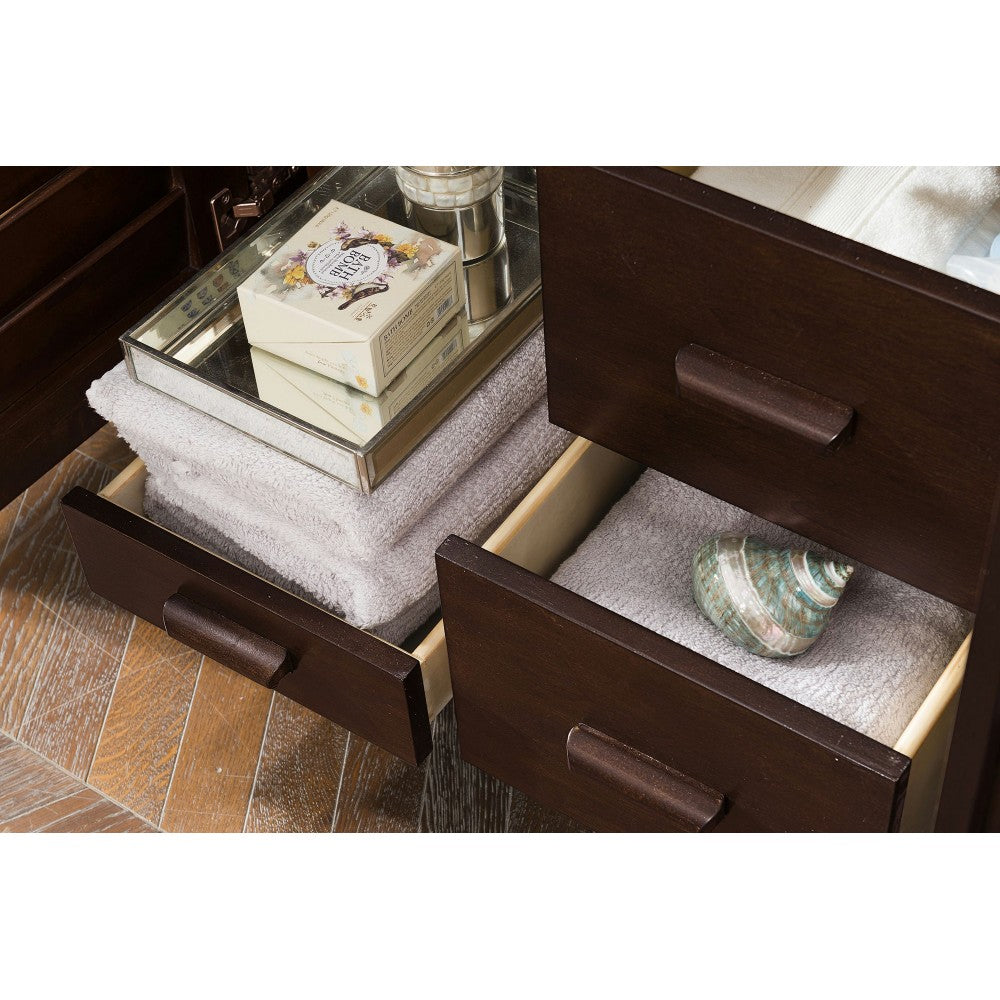 Portland 48" Single Vanity Burnished Mahogany w/ 3 CM Eternal Marfil Quartz Top