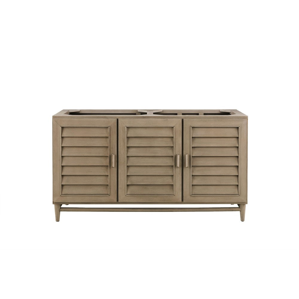 Portland 60" Double Vanity Whitewashed Walnut