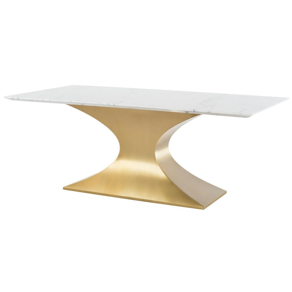 Praetorian White Stone Dining Table, HGNA561