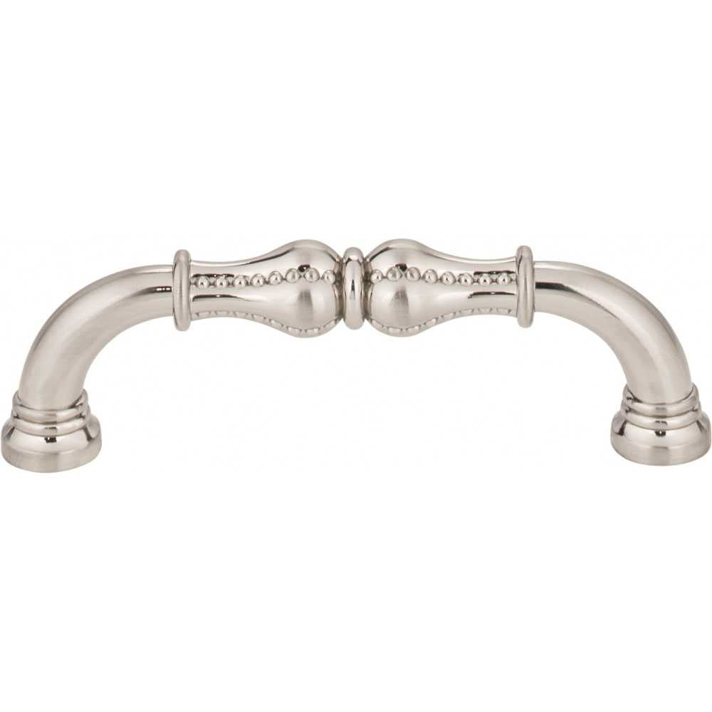 4-3/8" Overall Length Beaded Cabinet Pull. Holes are 96 mm center-to-center.