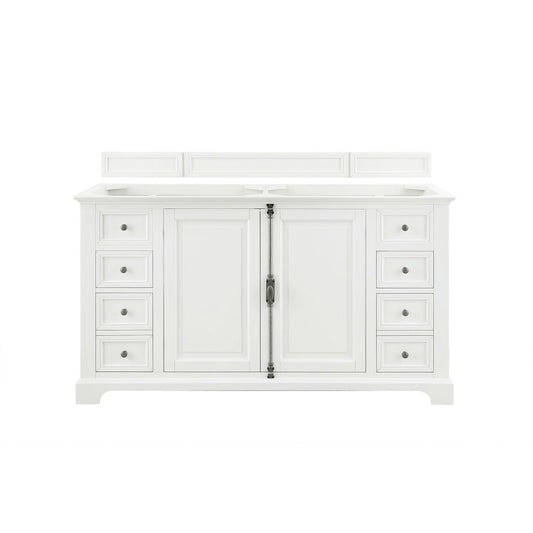 Providence 60" Double Vanity Cabinet, Bright White