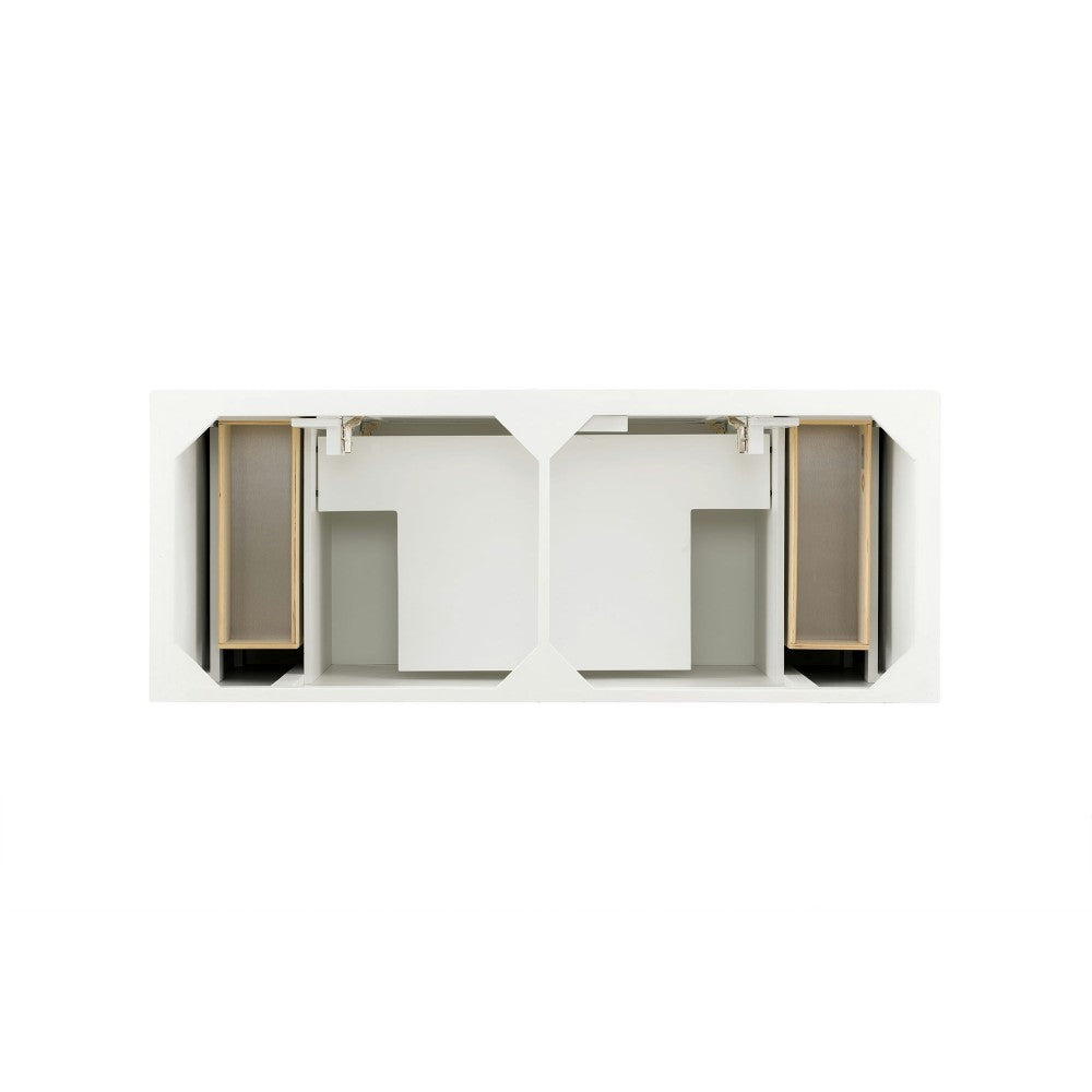 Providence 60" Double Vanity Cabinet, Bright White