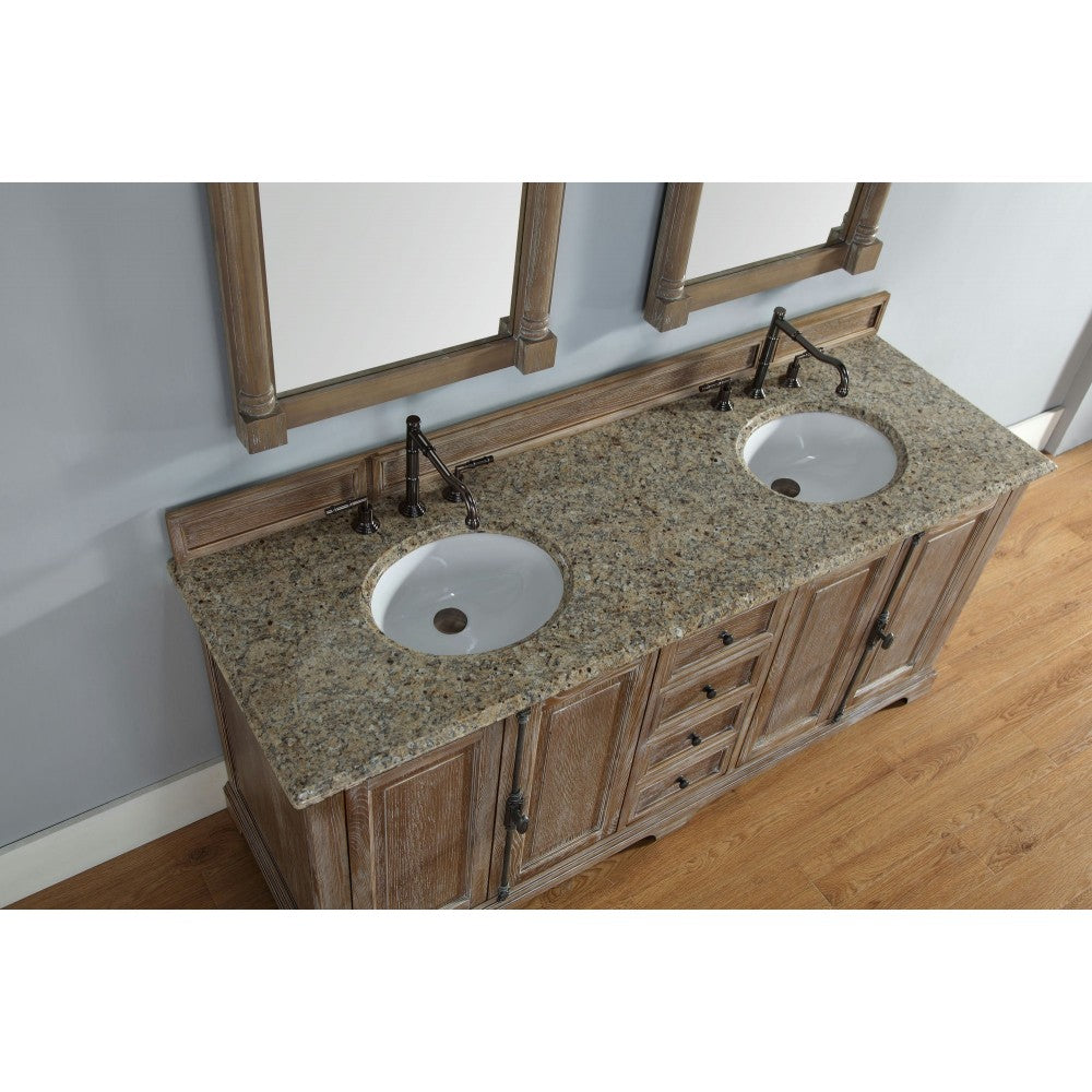 Providence 72" Double Vanity Cabinet, Driftwood