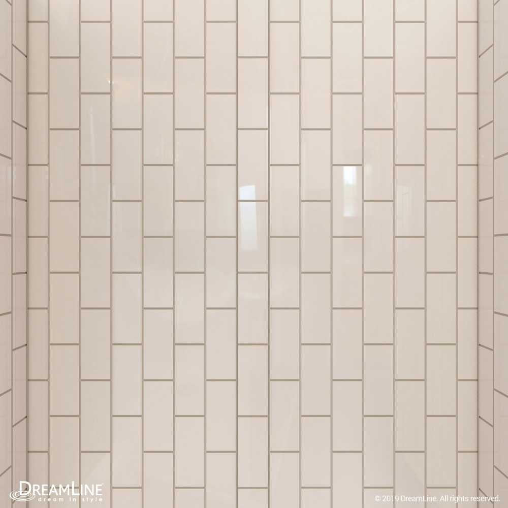 QWALL-VS 56-60 in. W x 36 in. D x 62 in. H Acrylic Backwall Kit in Biscuit