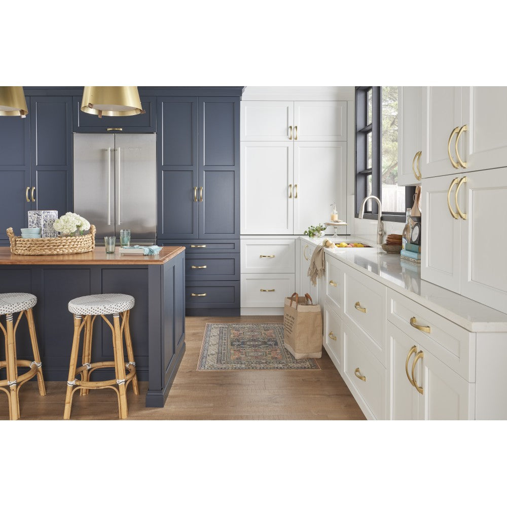 160 mm Center-to-Center Brushed Pewter Flared Philip Cabinet Pull