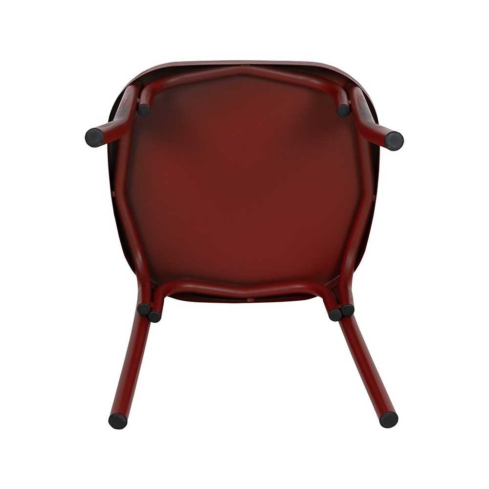 Rustic Distressed Metal Cross Back Chair (Red)