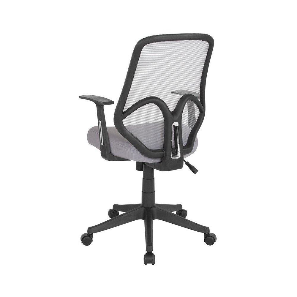 Salerno Series High Back Light Gray Mesh Office Chair with Arms