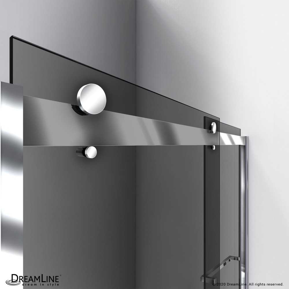 Sapphire 56-60 in. W x 60 in. H Semi-Frameless Bypass Tub Door in Chrome and Gray Glass