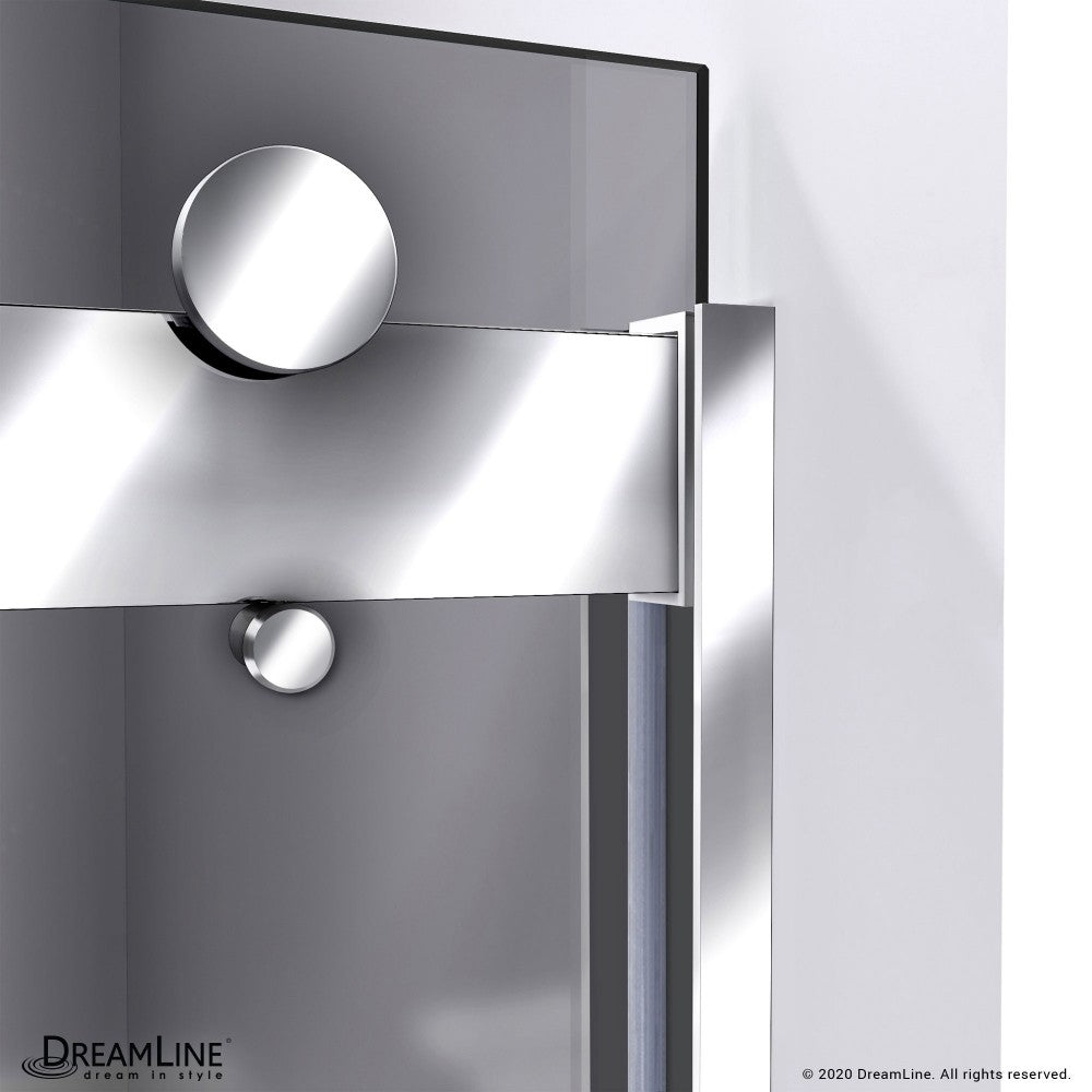 Sapphire 56-60 in. W x 60 in. H Semi-Frameless Bypass Tub Door in Chrome and Gray Glass