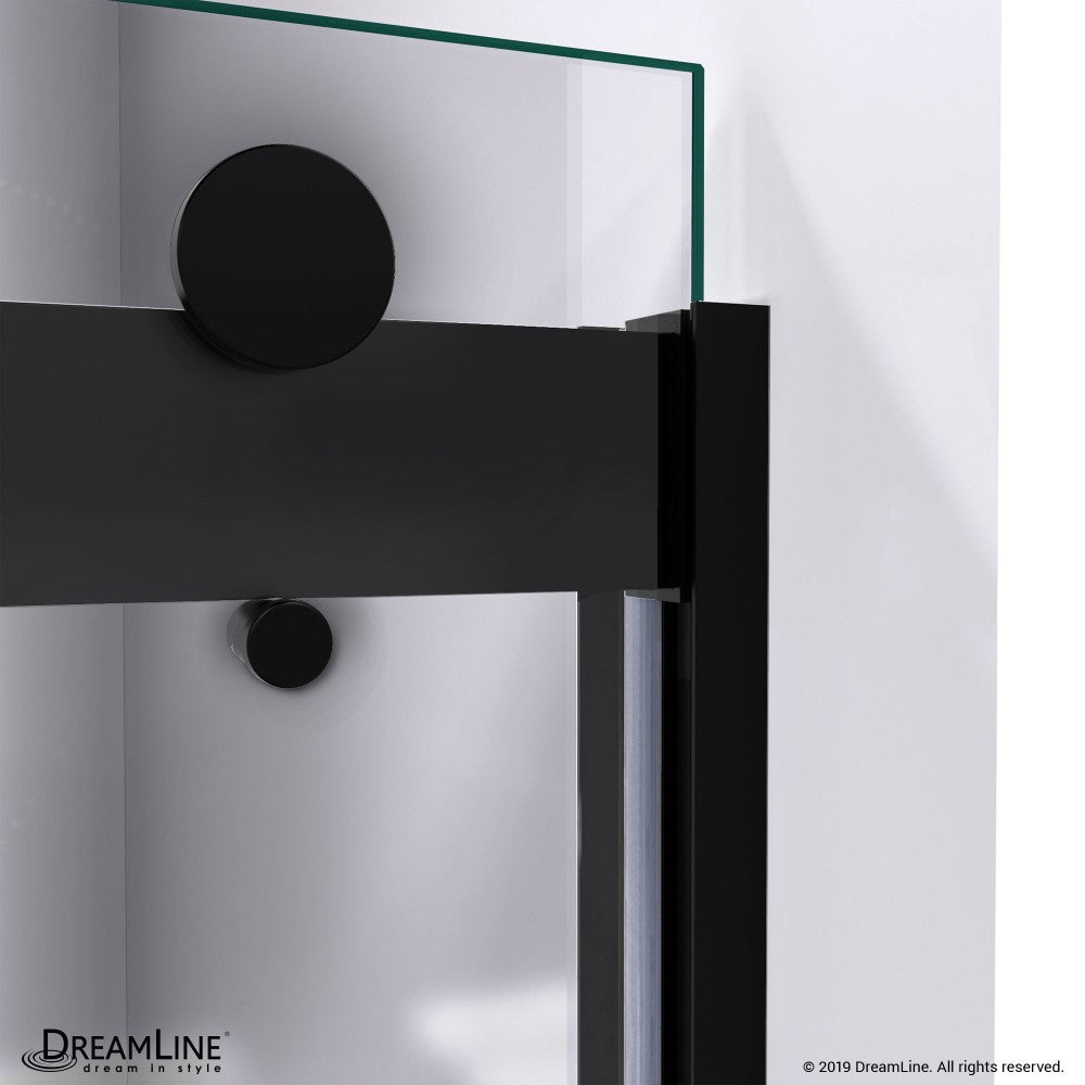 Sapphire 56-60 in. W x 60 in. H Semi-Frameless Bypass Tub Door in Satin Black