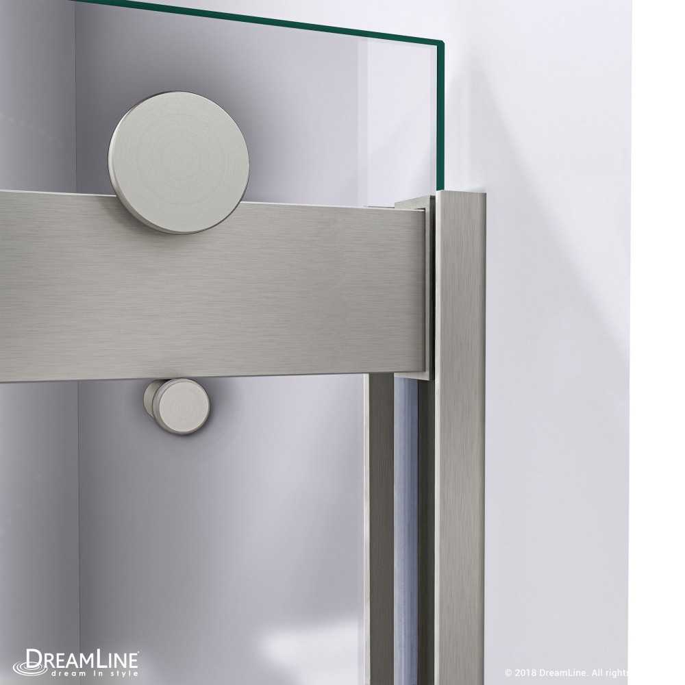 Sapphire 56-60 in. W x 76 in. H Semi-Frameless Bypass Shower Door in Brushed Nickel