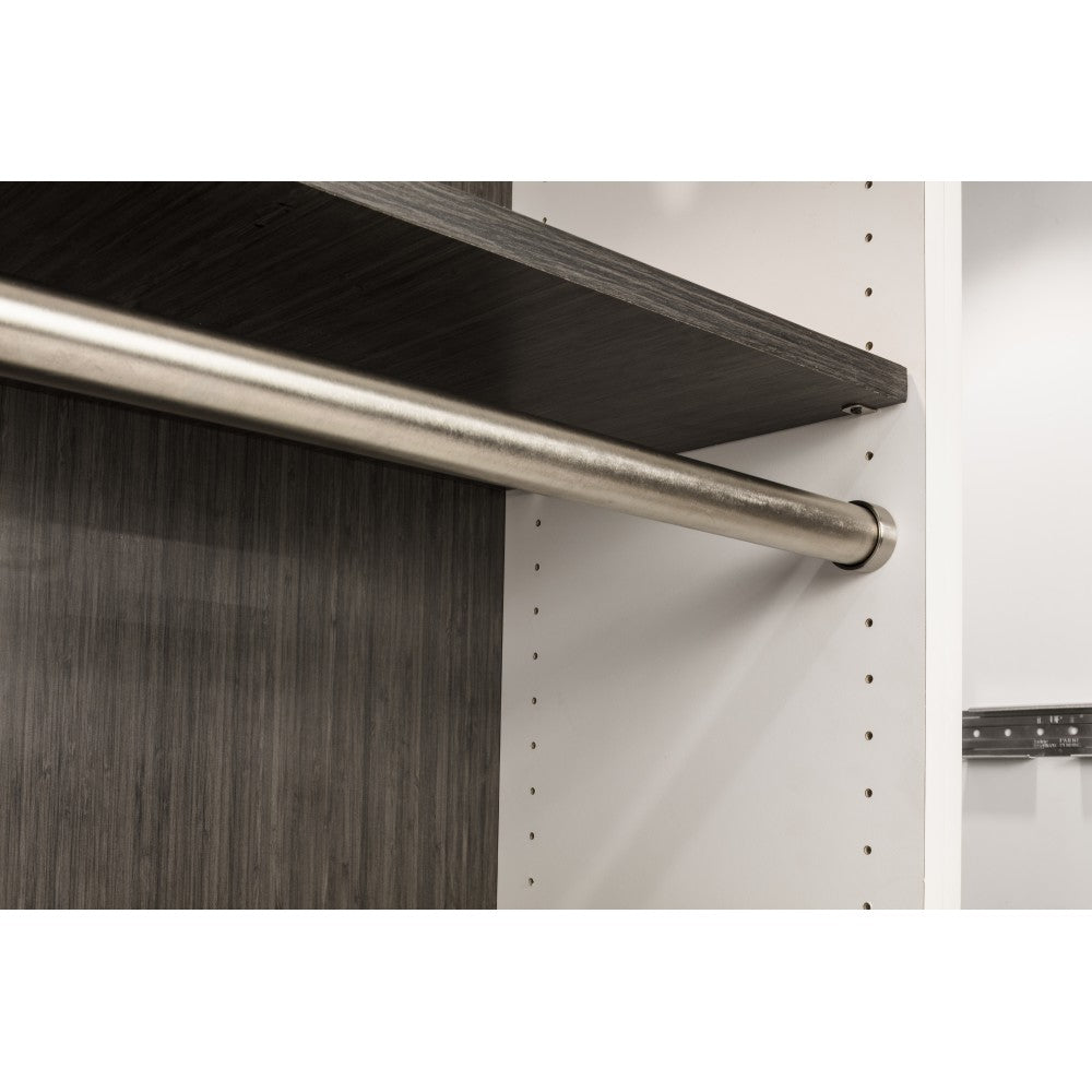 Satin Nickel 1-5/16" Diameter  x 8' Round Aluminum Closet Rod