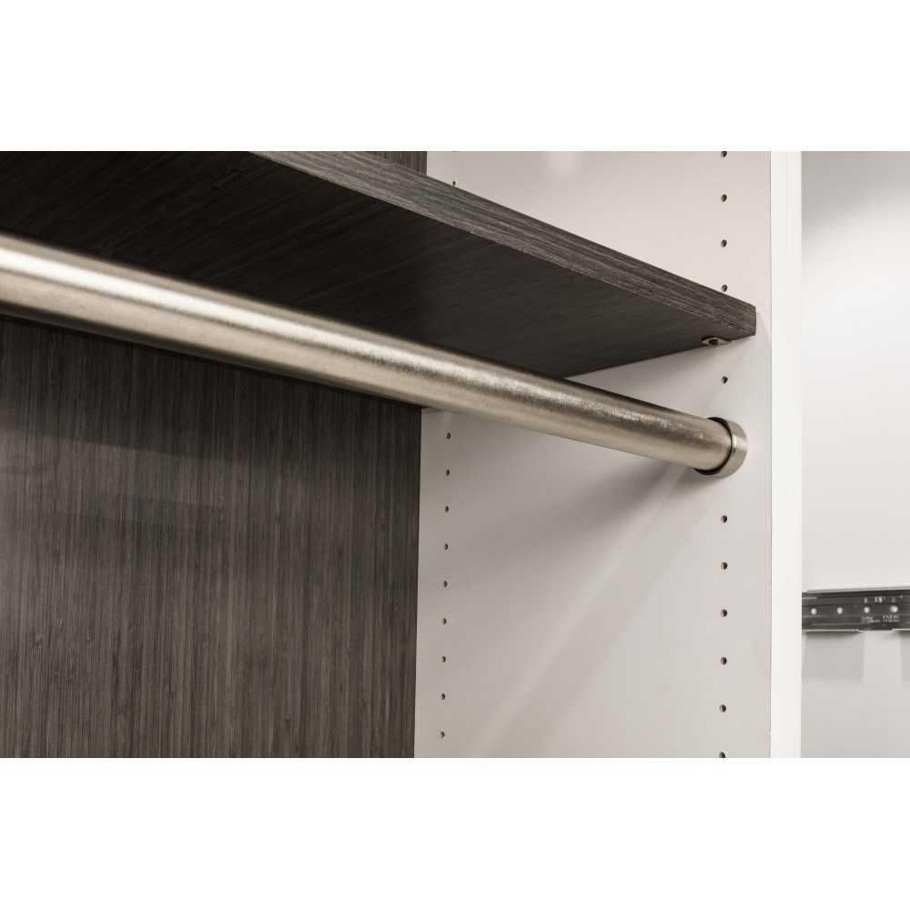 Satin Nickel 1-5/16" Diameter  x 8' Round Steel Closet Rod