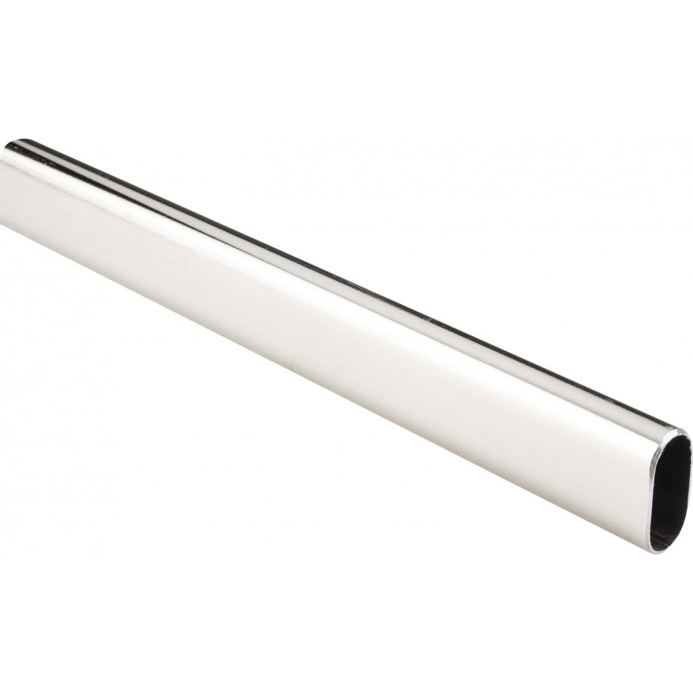 Satin Nickel 1.0 mm x 8' Long Oval Steel Closet Rod