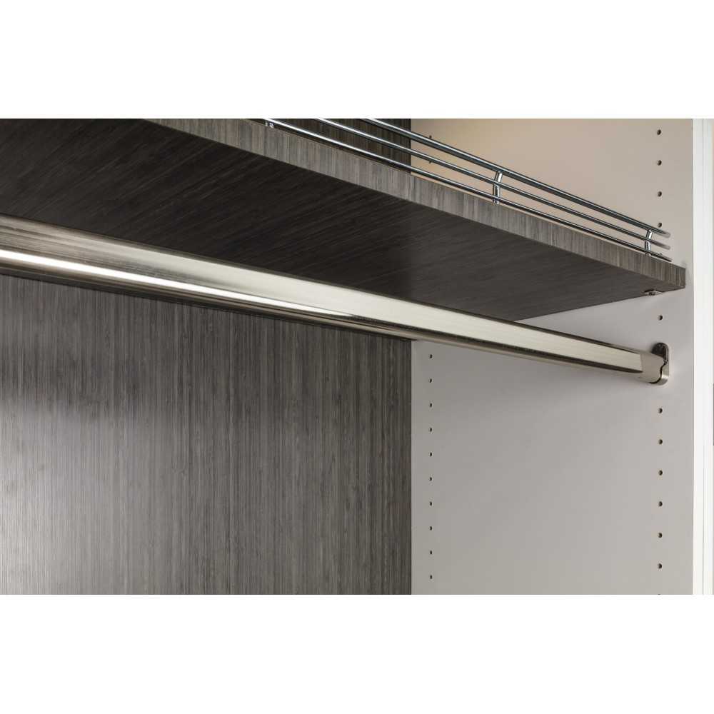 Satin Nickel 1.0 mm x 8' Long Oval Steel Closet Rod