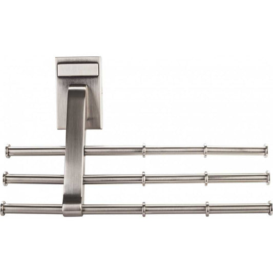 3" Center-to-Center Distressed Antique Silver Twisted Zurich Cabinet Pull